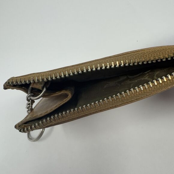 Vintage Coach RARE Leather Ware Keychain Card Holder Main Pocket tan brown - Picture 8 of 8